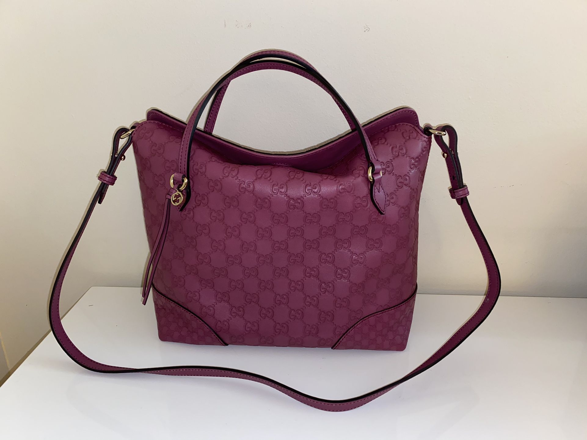 Authentic Gucci Bree Top Handle Convertible Tote Bag