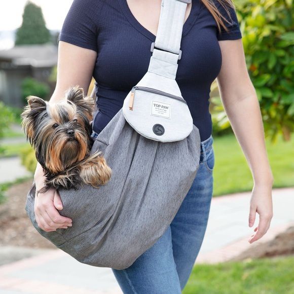 NWOT Top Paw Soft Sling Pet Carrier in Grey