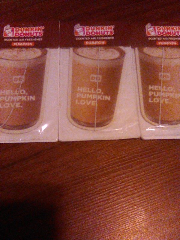 6 Dunkin' Donuts Coffee Scented Car Air Fresheners