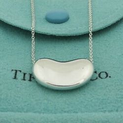 Tiffany & Co. Sterling Silver Bean Pendant Necklace Thumbnail