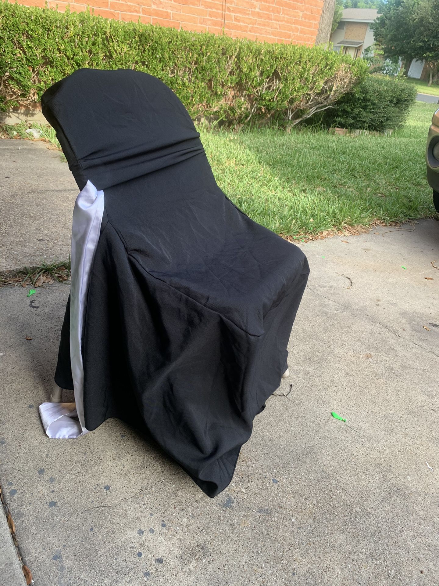 Chair Cover. Black With White Sash. Make For A Banquet Chair. I Have About 250 Of Them