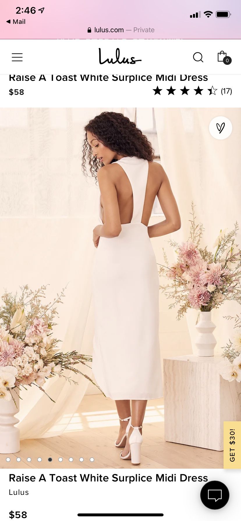 Lulus White Wedding Reception Dress Size Small 