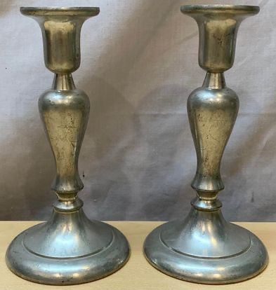 Vintage Daalderop Royal Holland Pewter Candlestick Holders
