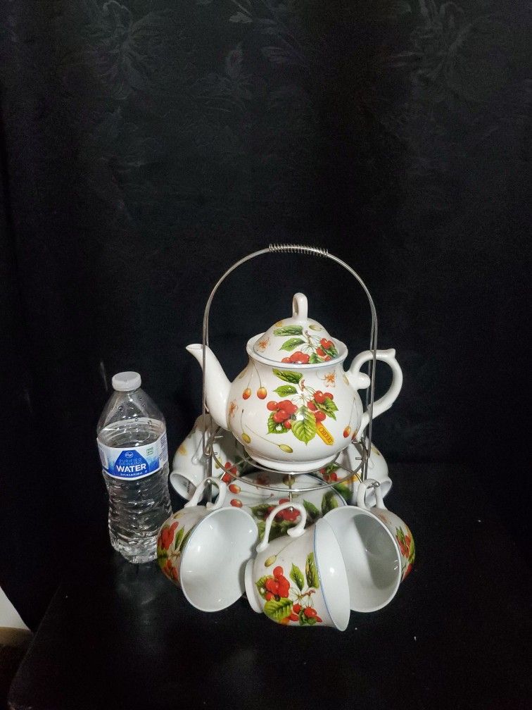 Ceramic Tea Set 5plated/5cups
