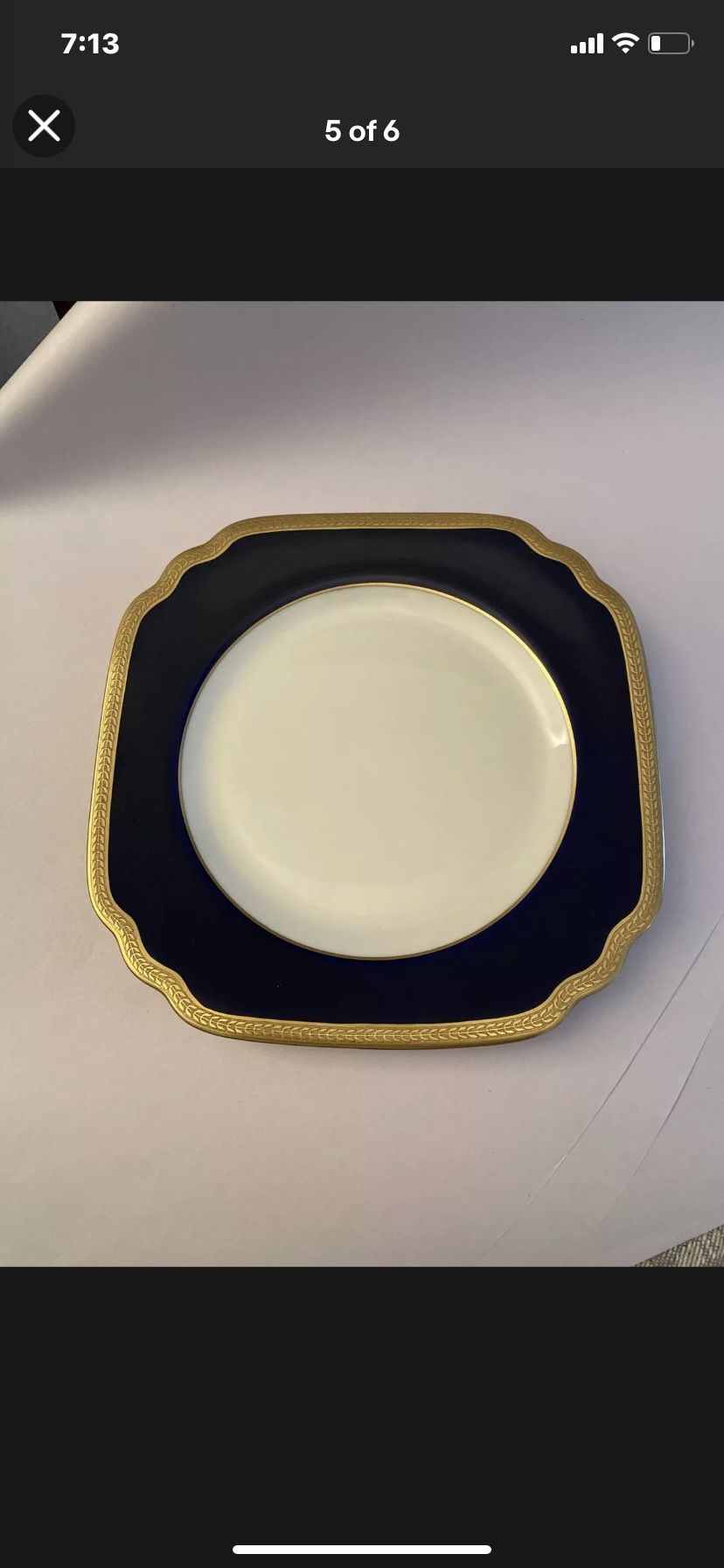 Old Ivory Cobalt Blue/Gold Vintage Syracuse China