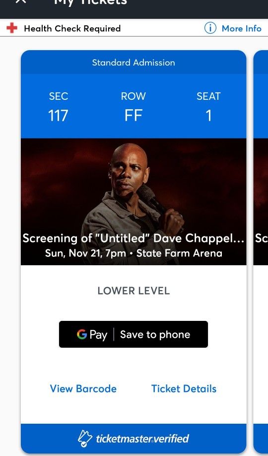 2 Dave Chappelle Tickets In Atlanta 11/21
