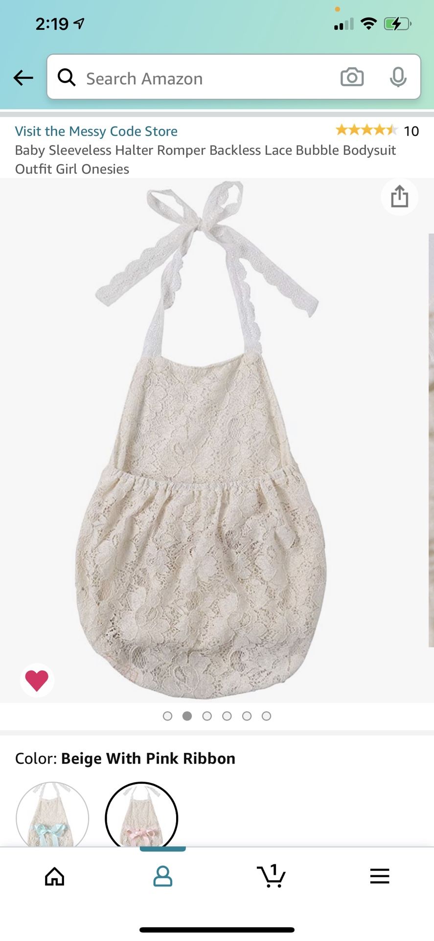 Baby Sleeveless Halter Romper Backless Lace Bubble Bodysuit Outfit Girl Onesies