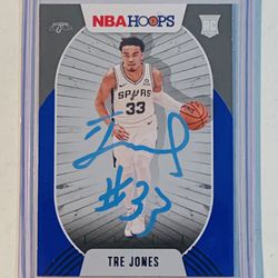 Tre Jones NBA Spurs Rookie Autograph Card  Thumbnail