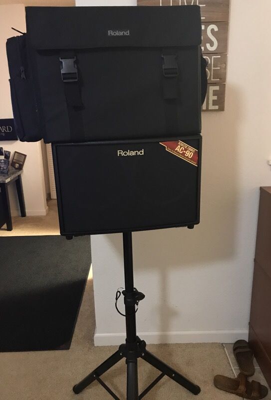 Roland Ac 90 90watts Acoustic Amp With Gig Bag And Stand For Sale In San Jose Ca Offerup