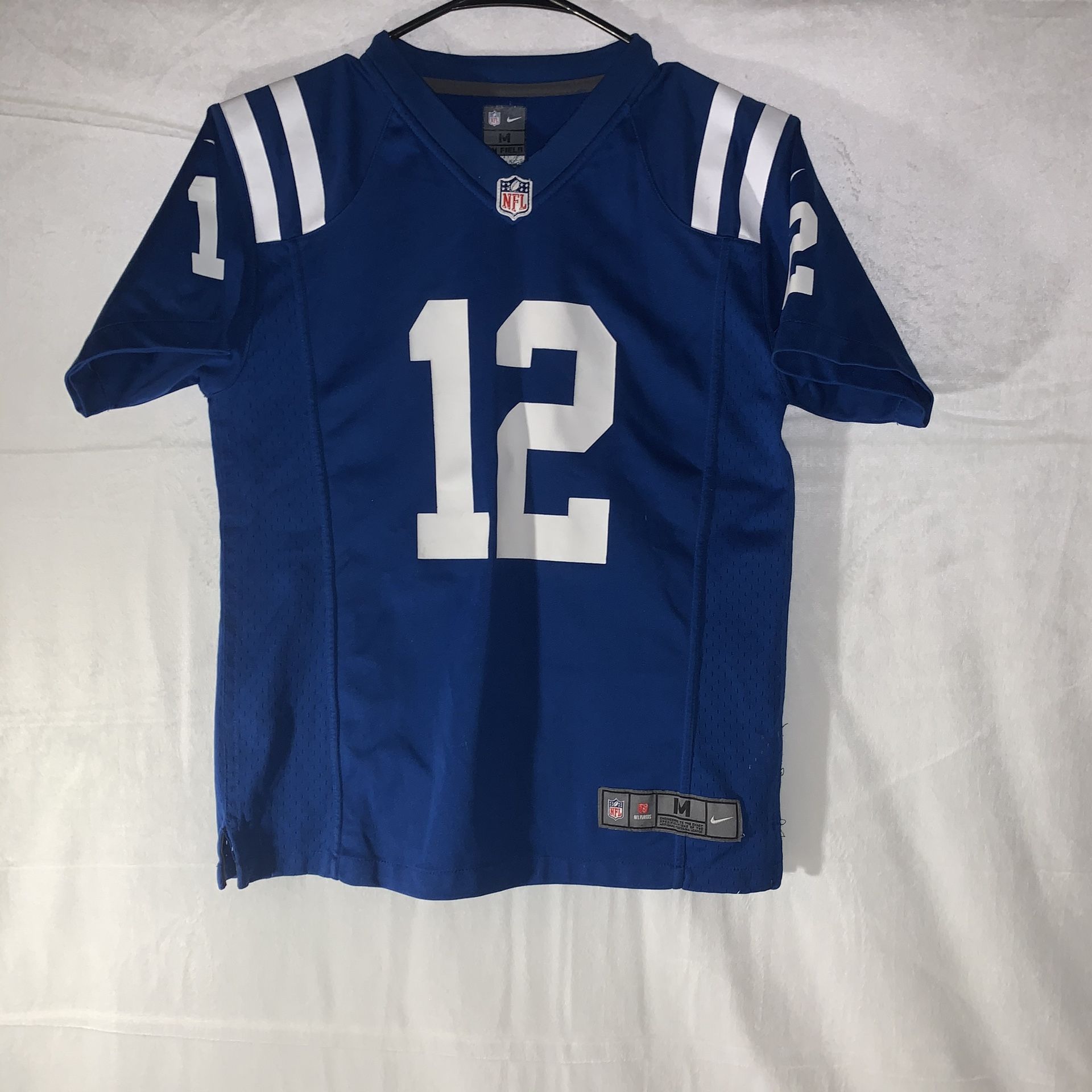 Nike On Field Indianapolis Colts Andrew Luck NFL Jersey Youth Kids SZ M Blue