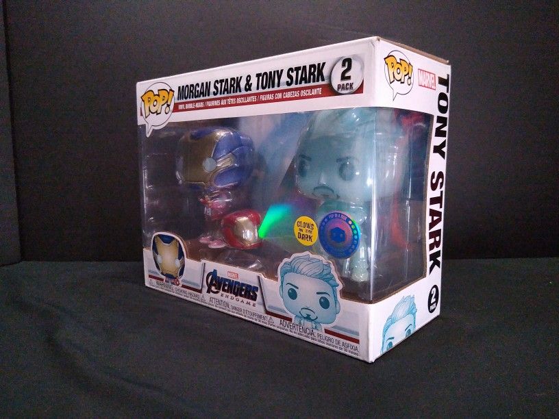 Funko Pop Morgan Stark And Tony Stark Glow In The Dark Exclusive