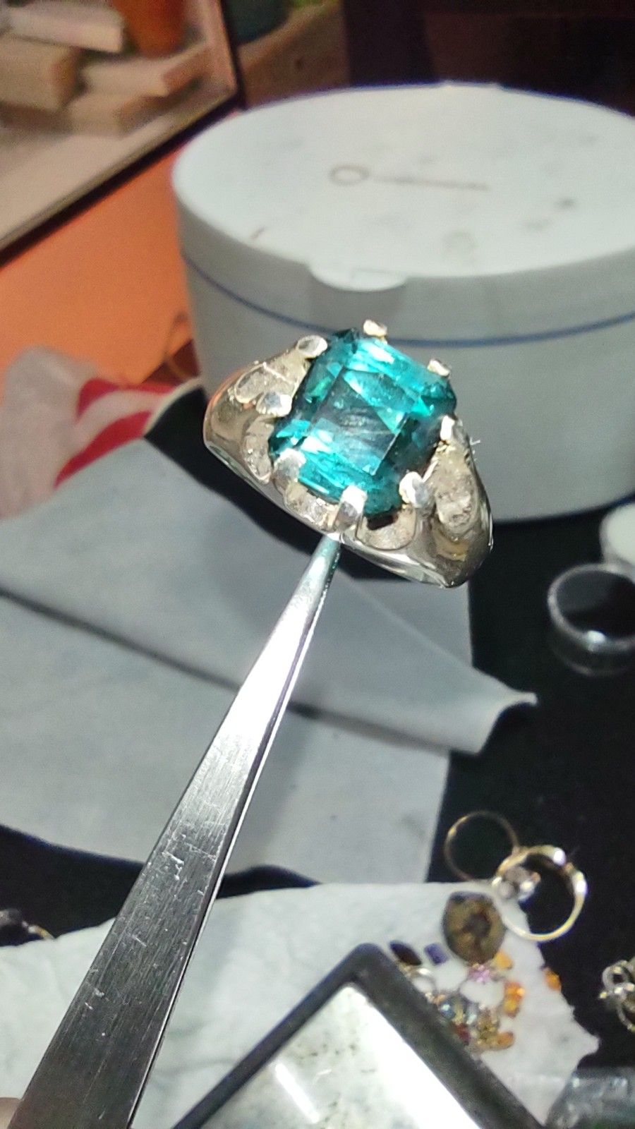 Sterling Silver Electric Blue Tourmaline Ring