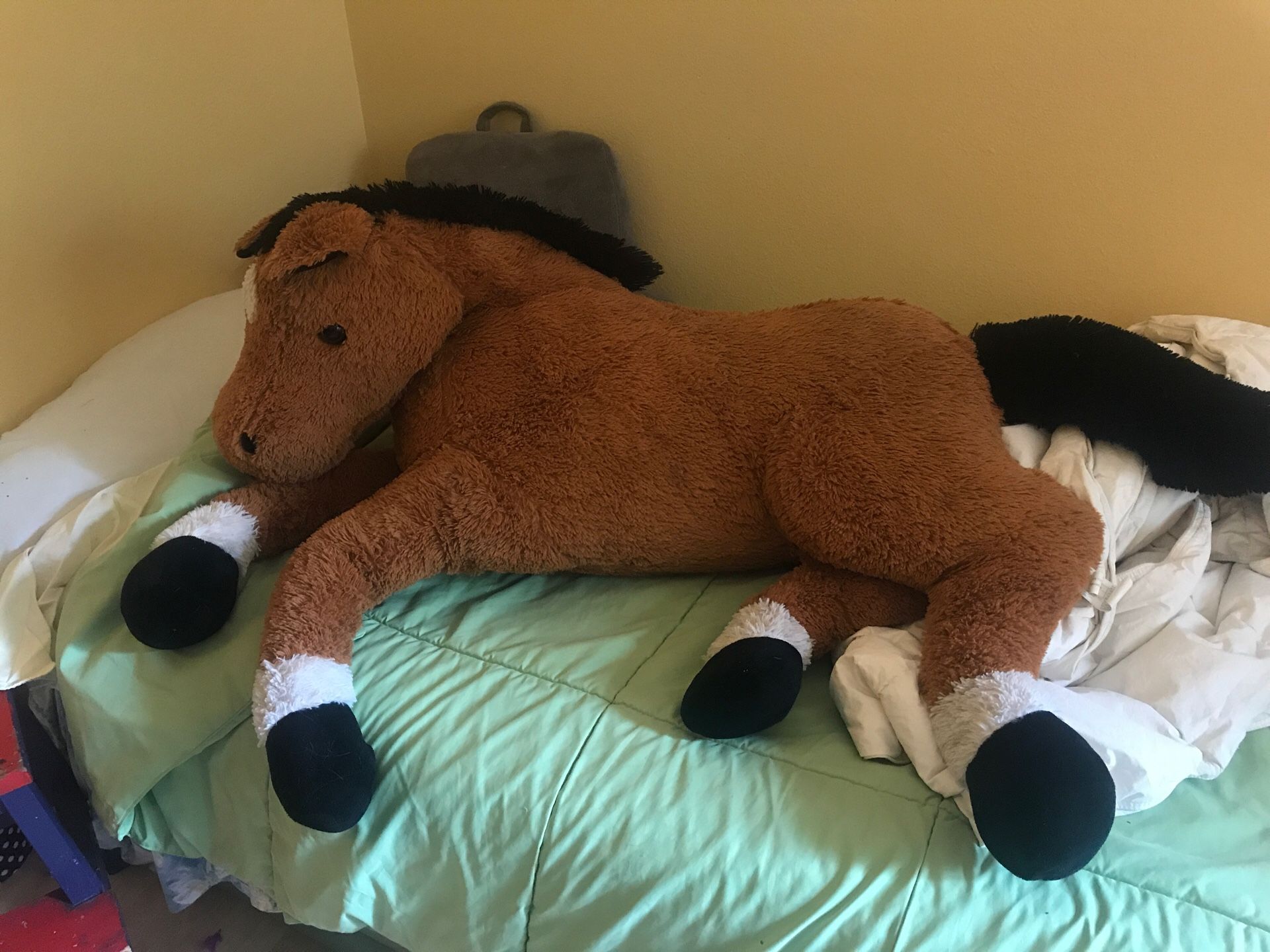 Giant stuffed pony