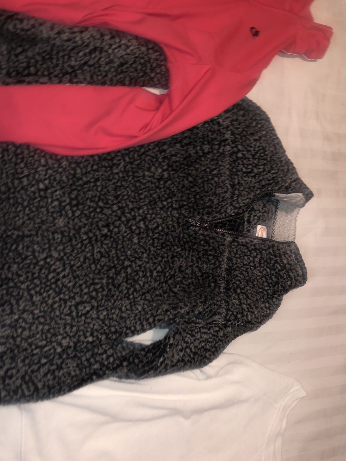 Nike Windbreaker, Sherpa Sweater, White Sweater
