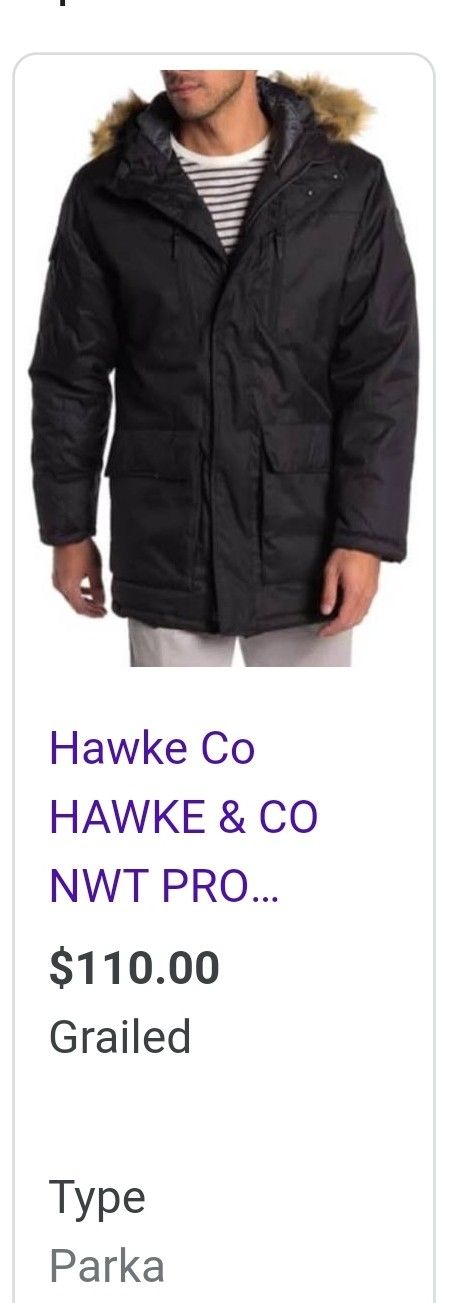 New Men's Parka Size Small