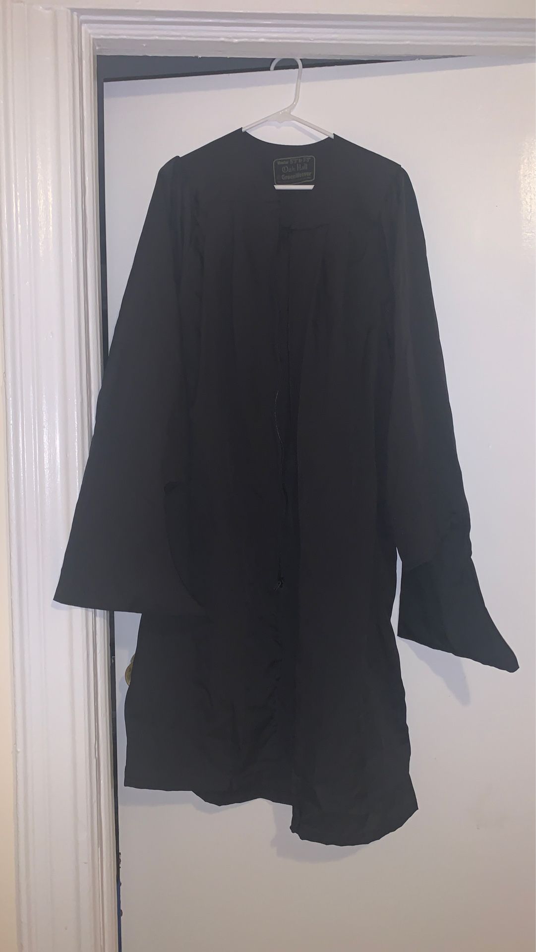 MASTERS graduation Gown, Solid black