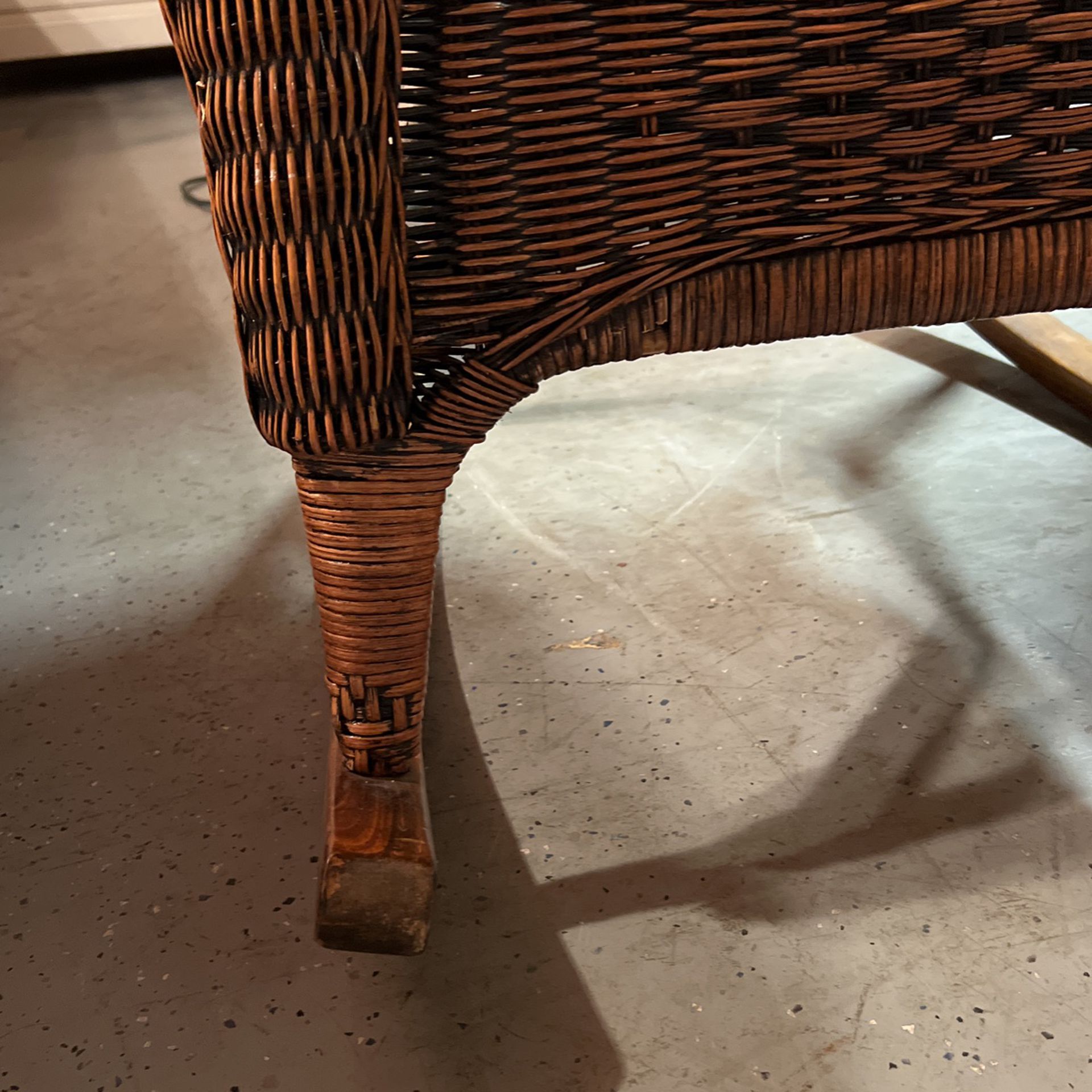Wicker Rocking Chair & Matching Table