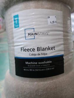 Mainstays Camping Fleece Throw Blanket in Tan Thumbnail