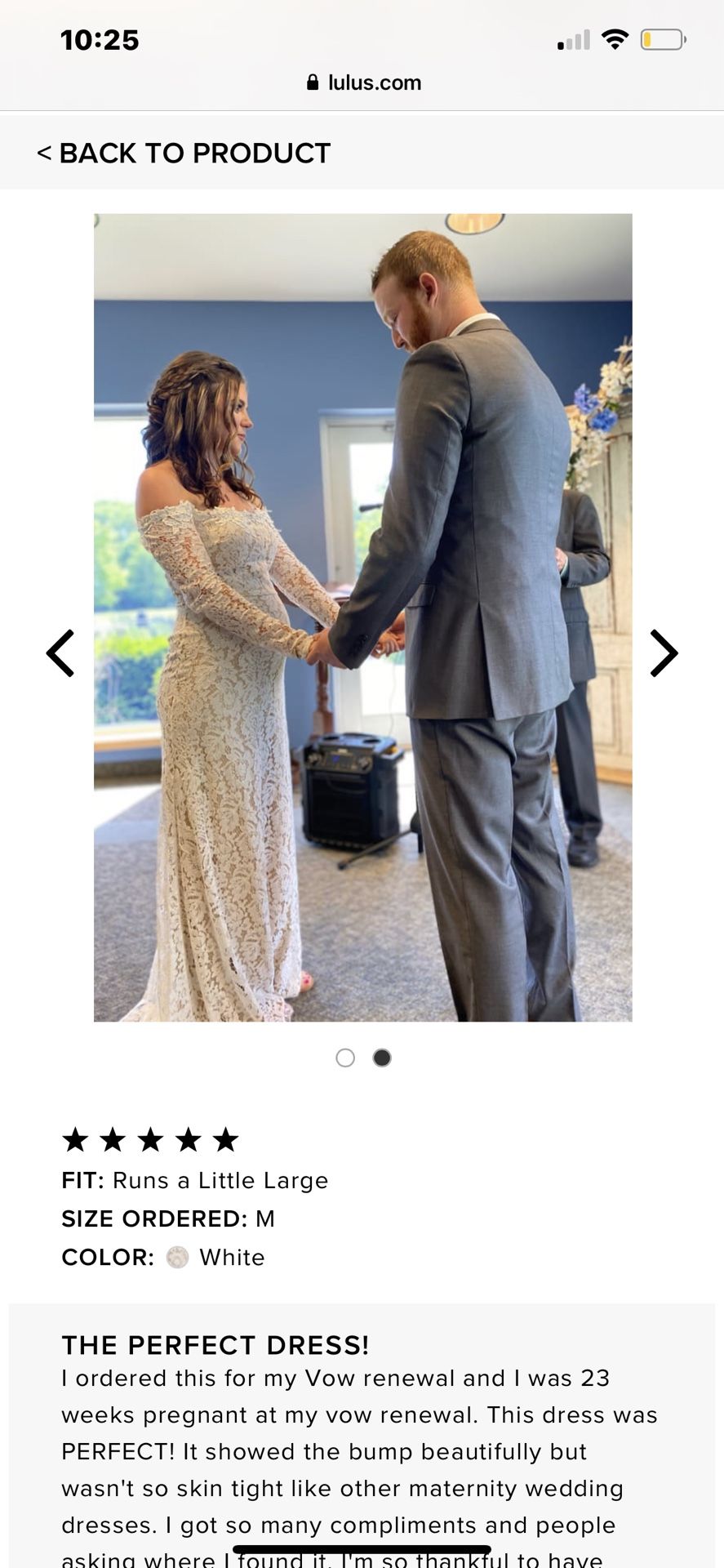 LULUS BOHO WEDDING DRESS