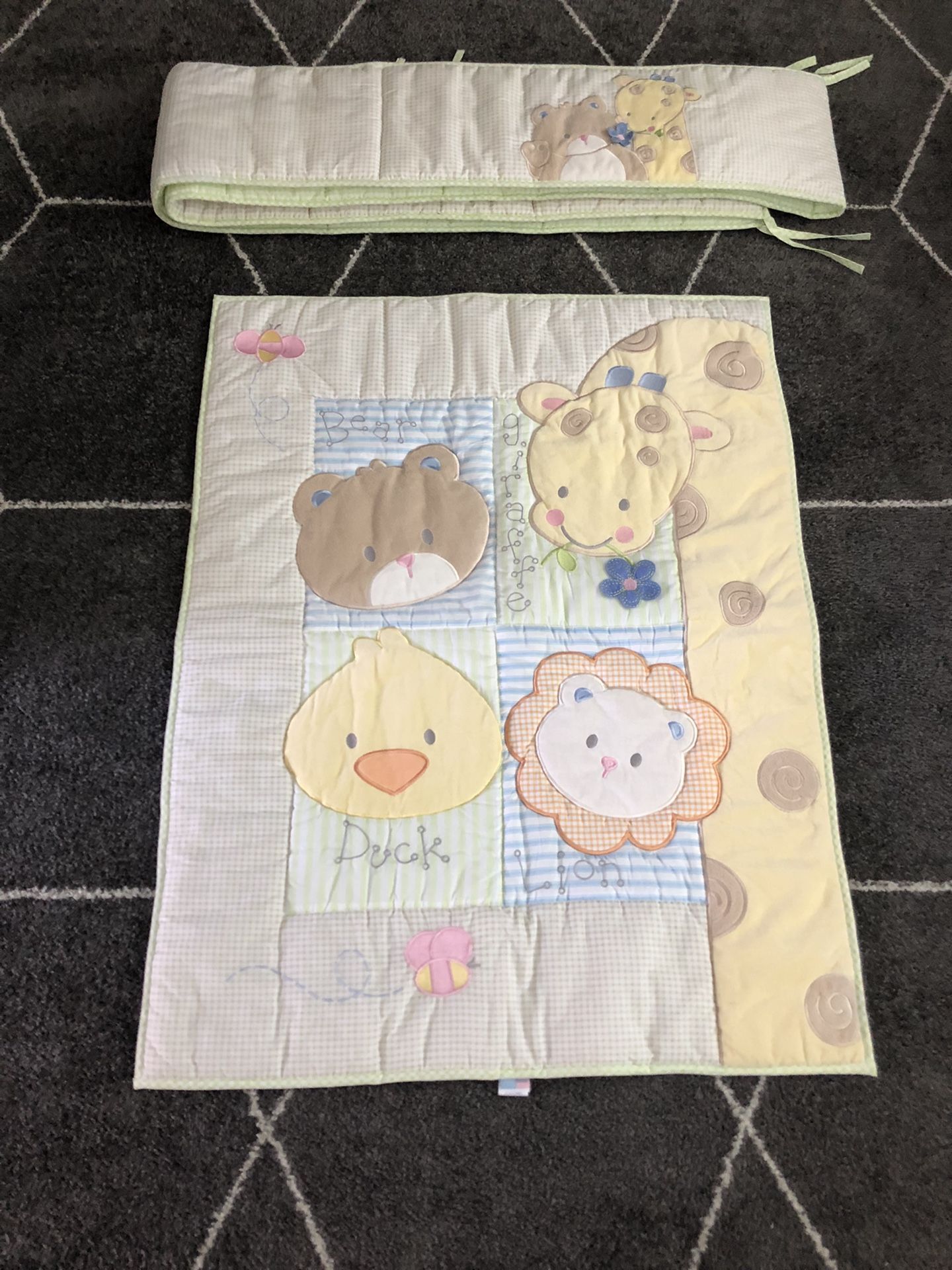 Crib Bumper And Blanket