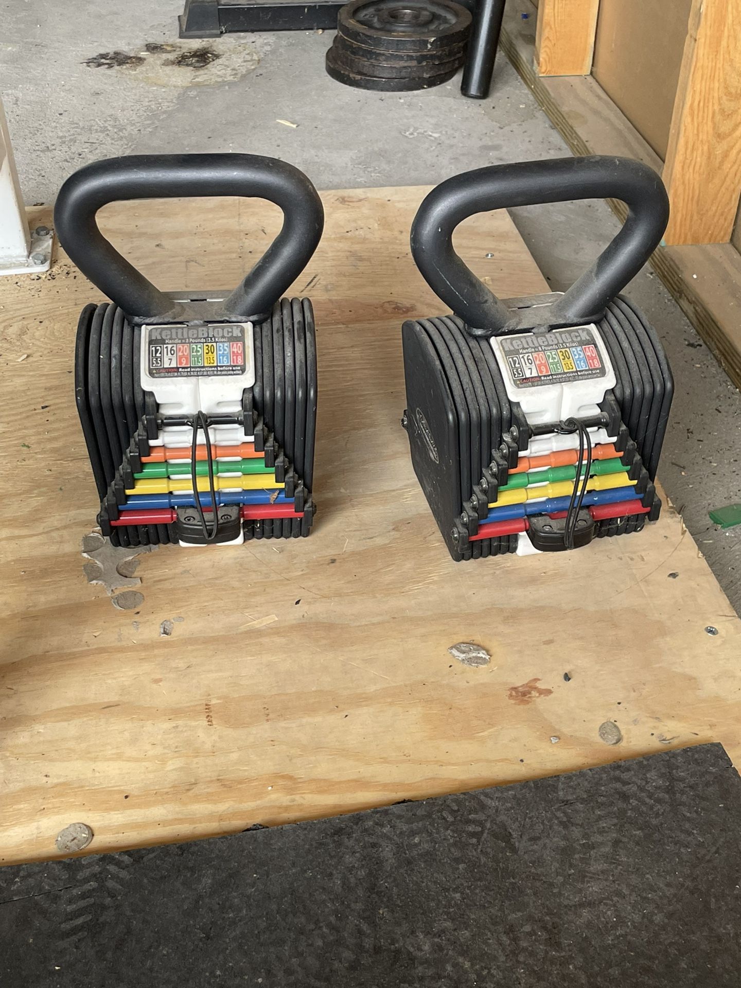 Adjustable Dumbbells / Kettle Block