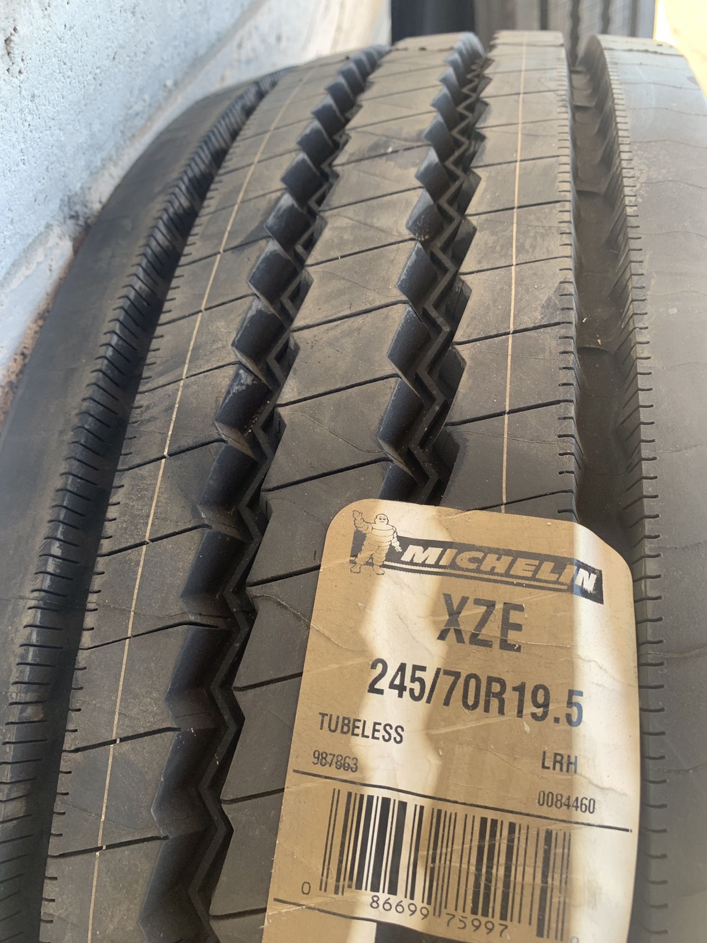 (2) new 245/70r19.5 Michelin tires 245/70/19.5 tow truck RV for Sale in