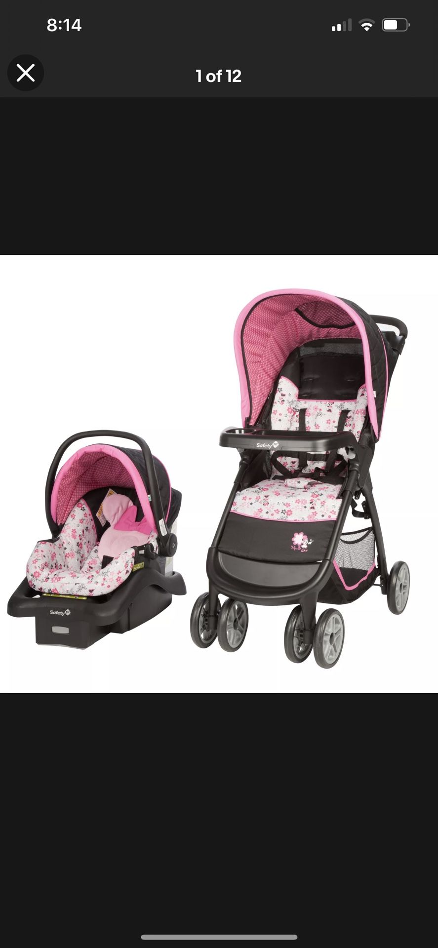 Minnie Mouse Car Seat And Stroller