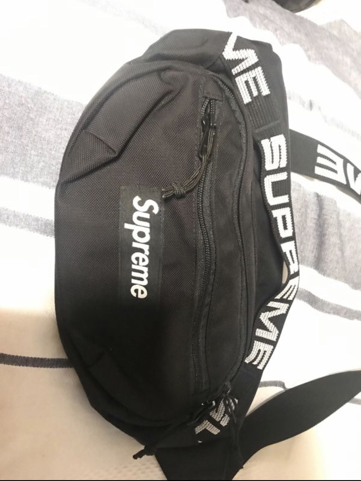 Supreme black fanny pack