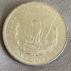 1892 p Morgan Silver Dollar. CLEANED. Better Date Higher Grade.  Thumbnail