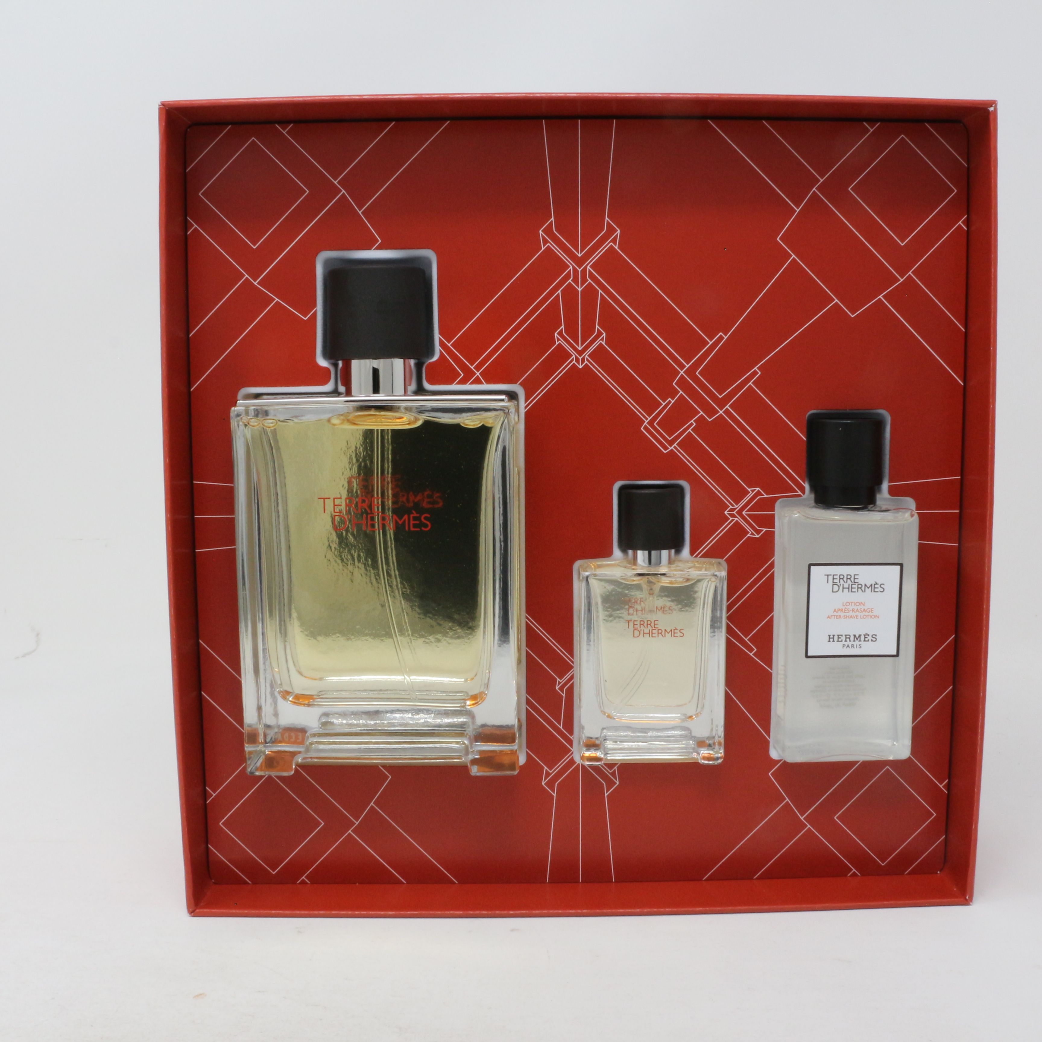 Hermes Terre D'hermes Eau De Toilette 3 Pcs Gift Set / New With Box
