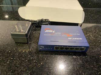 Linksys NH1005 V2 Fast Ethernet Network 10/100 5-port Hub With Power Supply Thumbnail
