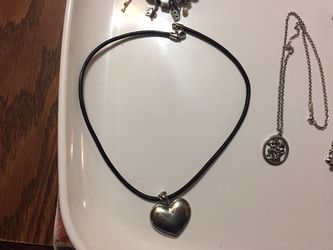 .James Avery heart pendant with cord necklace Thumbnail