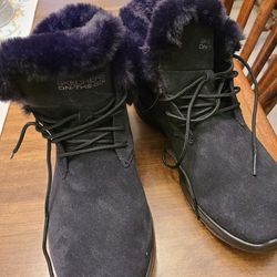Sketcher's Suede Fur Lined Boots Thumbnail