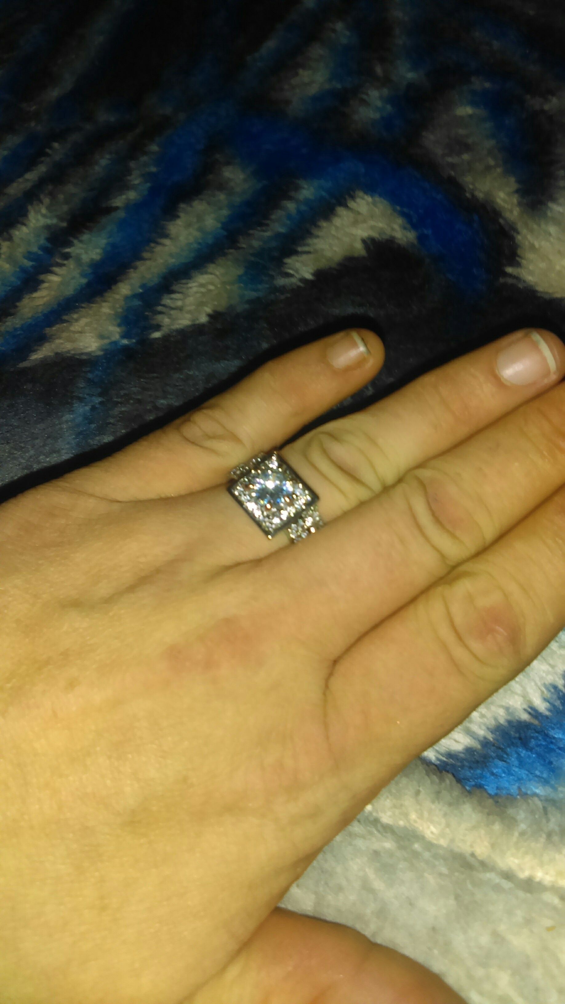 Princess cut wedding set