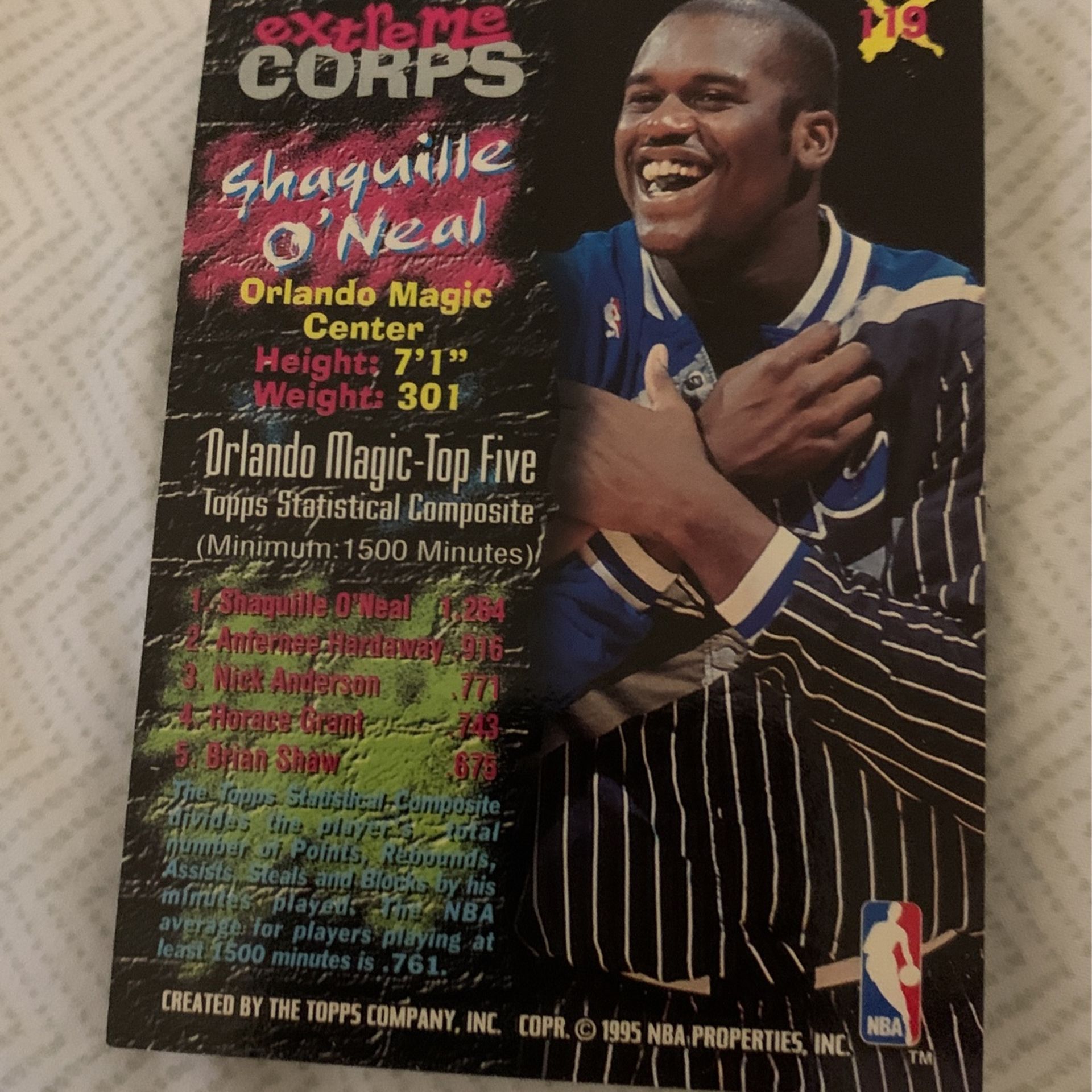 Shaquille Oneal Basketball Card