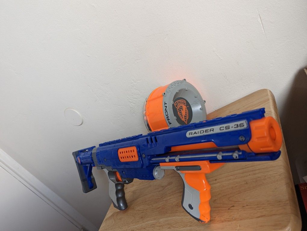 Nerf N-Strike Raider CS-35 Dart Gun with Drum Clip and Darts