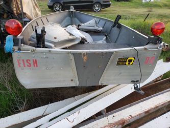 12ft Aluminum Boat With Trailer And Electric Motor Thumbnail