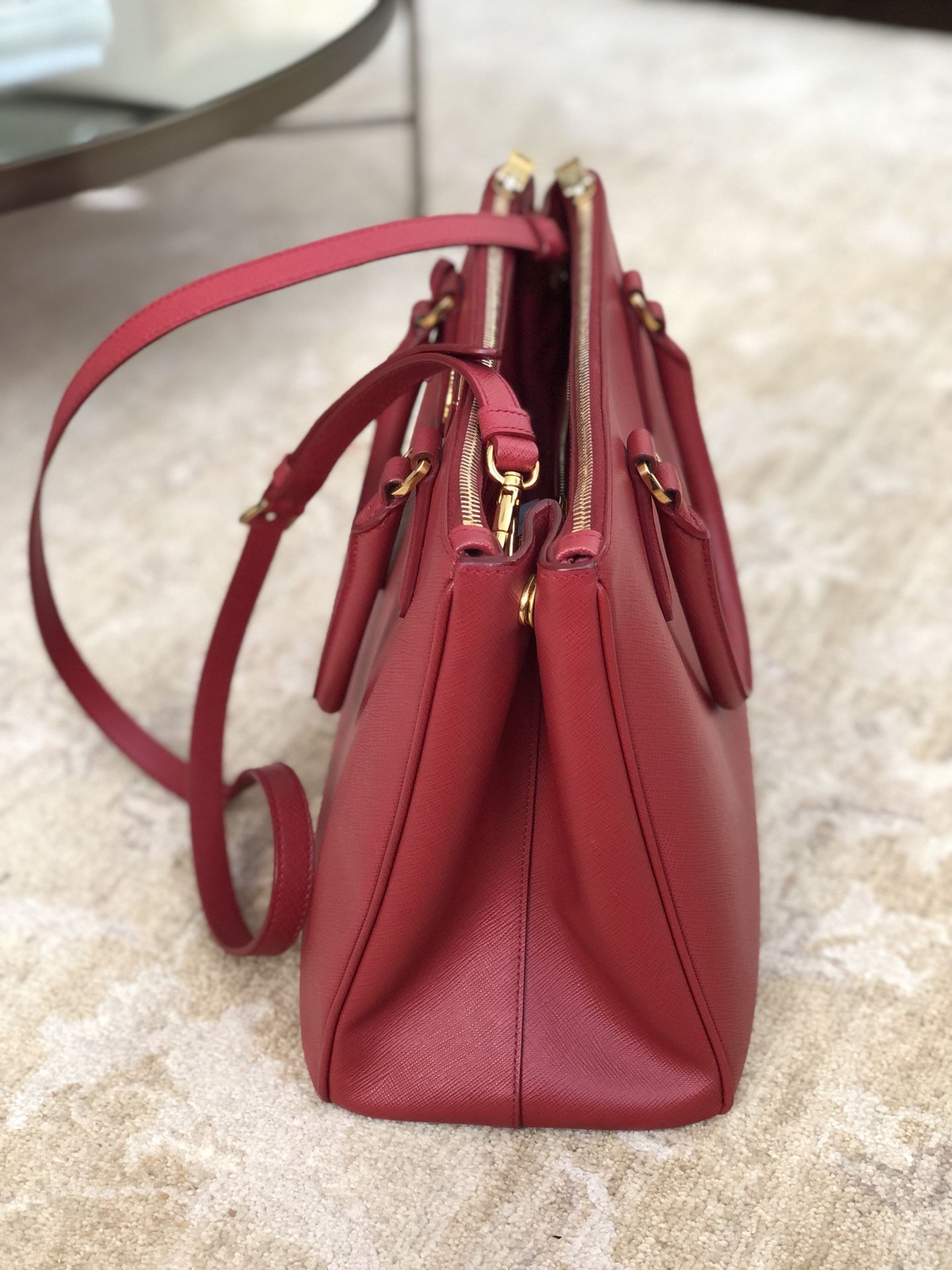 Medium Saffiano Leather Prada Galleria Bag