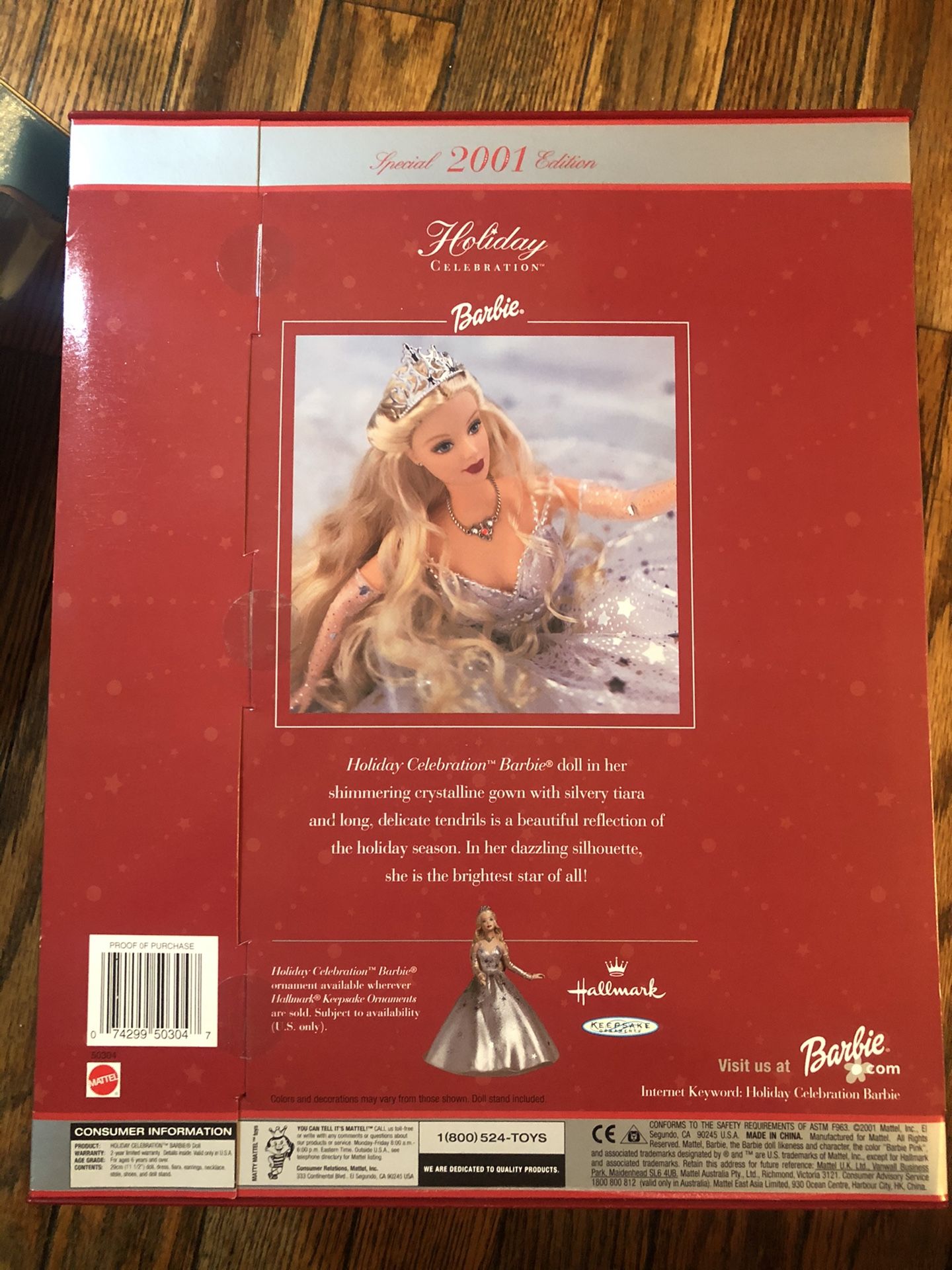 Barbie especial edition 2001 holiday celebration