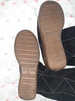 Michael Kors Black Suede Wedge Boots  Thumbnail