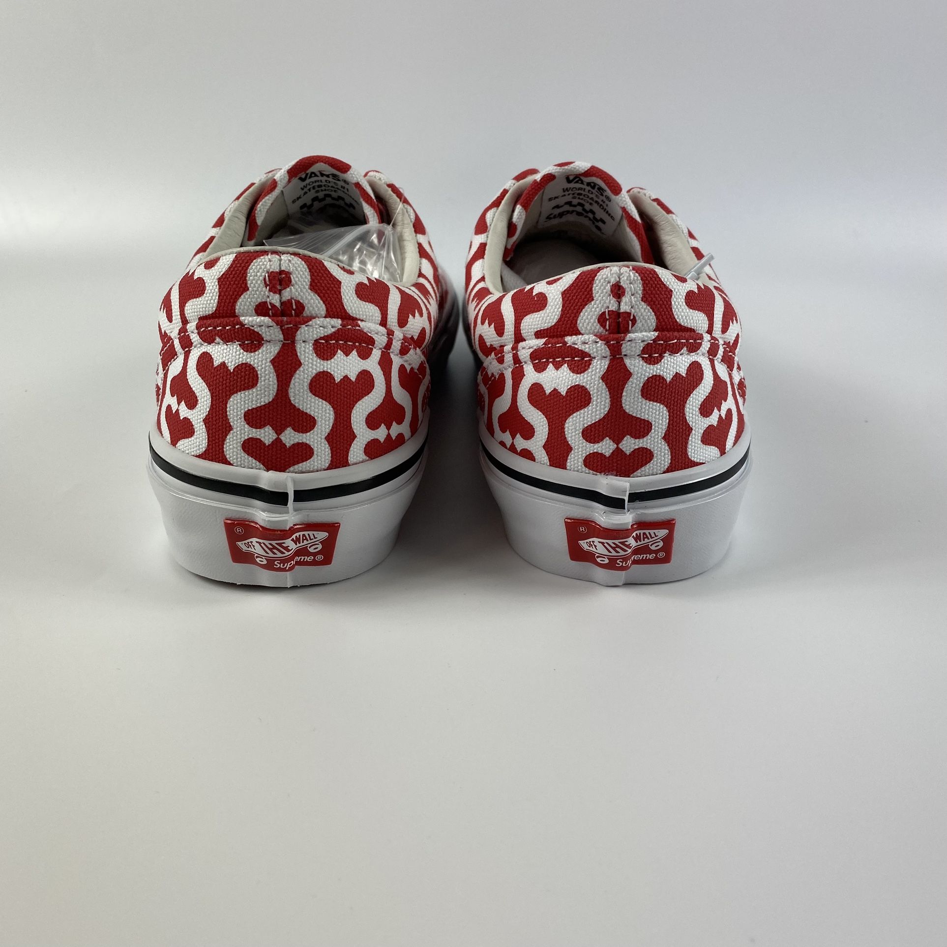 2021 SUPREME VANS RED MONOGRAM S LOGO SKATE SHOE MENS SIZE 8
