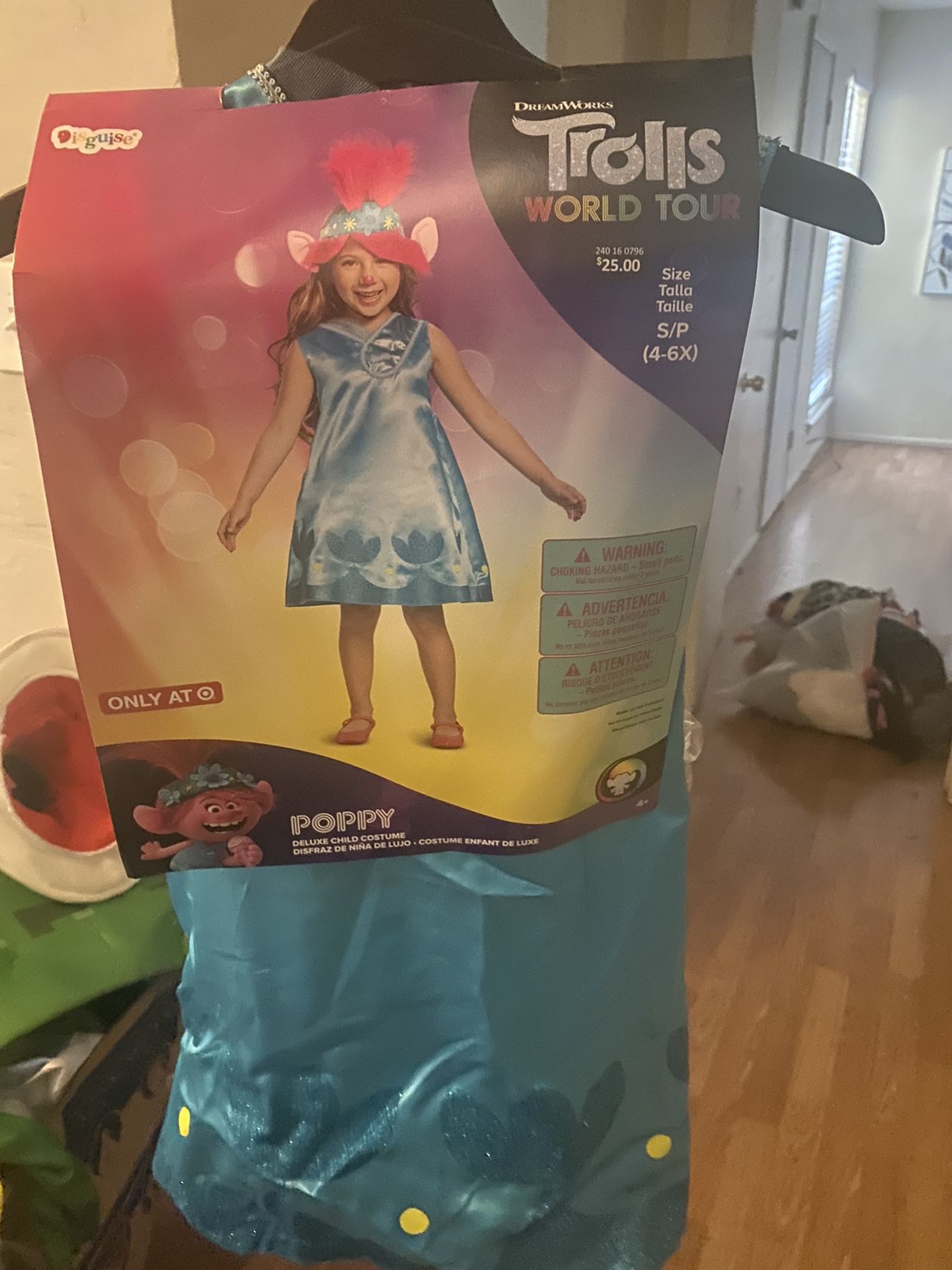 New Princess Poppy Trolls Costume Size 4/6