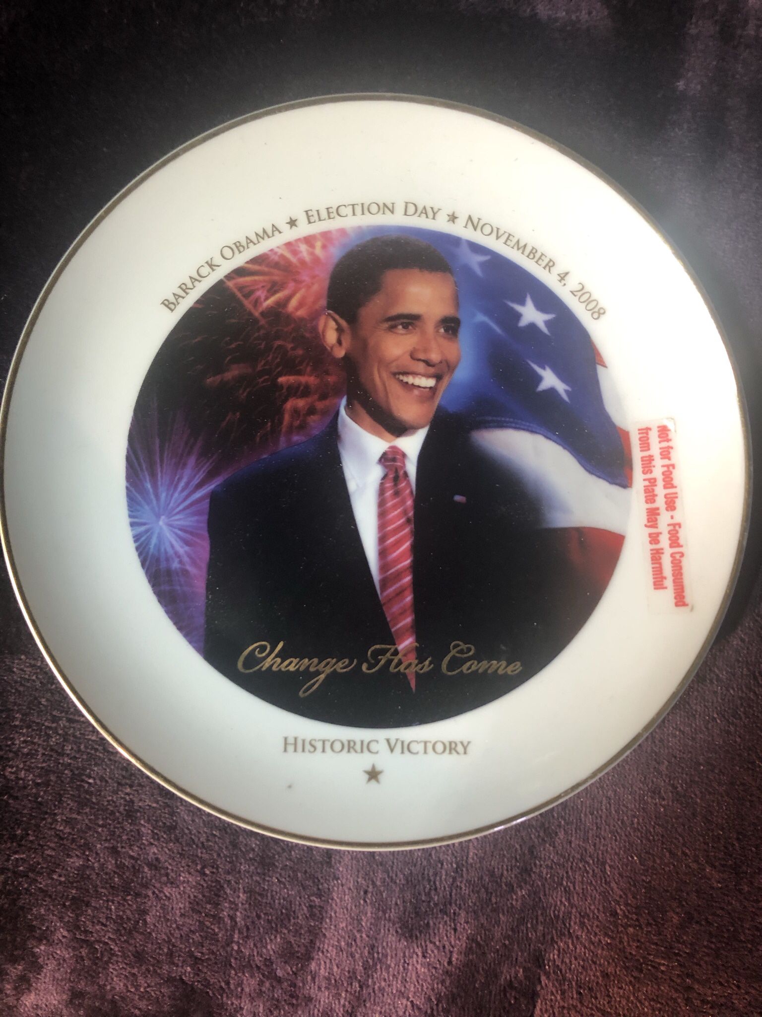 Obama Collectible Plate