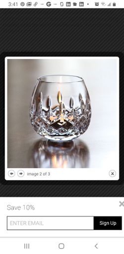 Waterford Crystal tea light Thumbnail