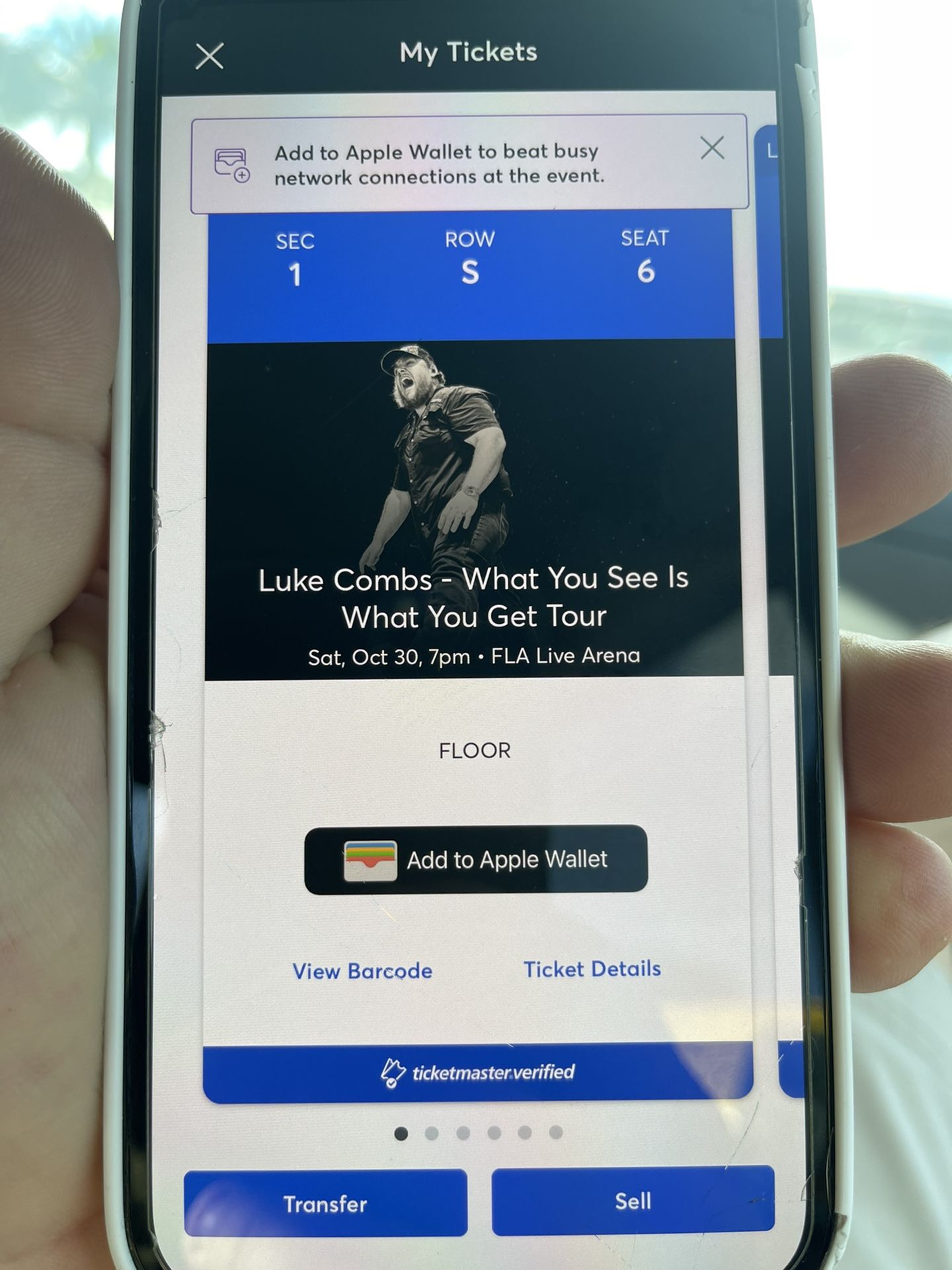 2 Luke Combs Tickets On The Floor!