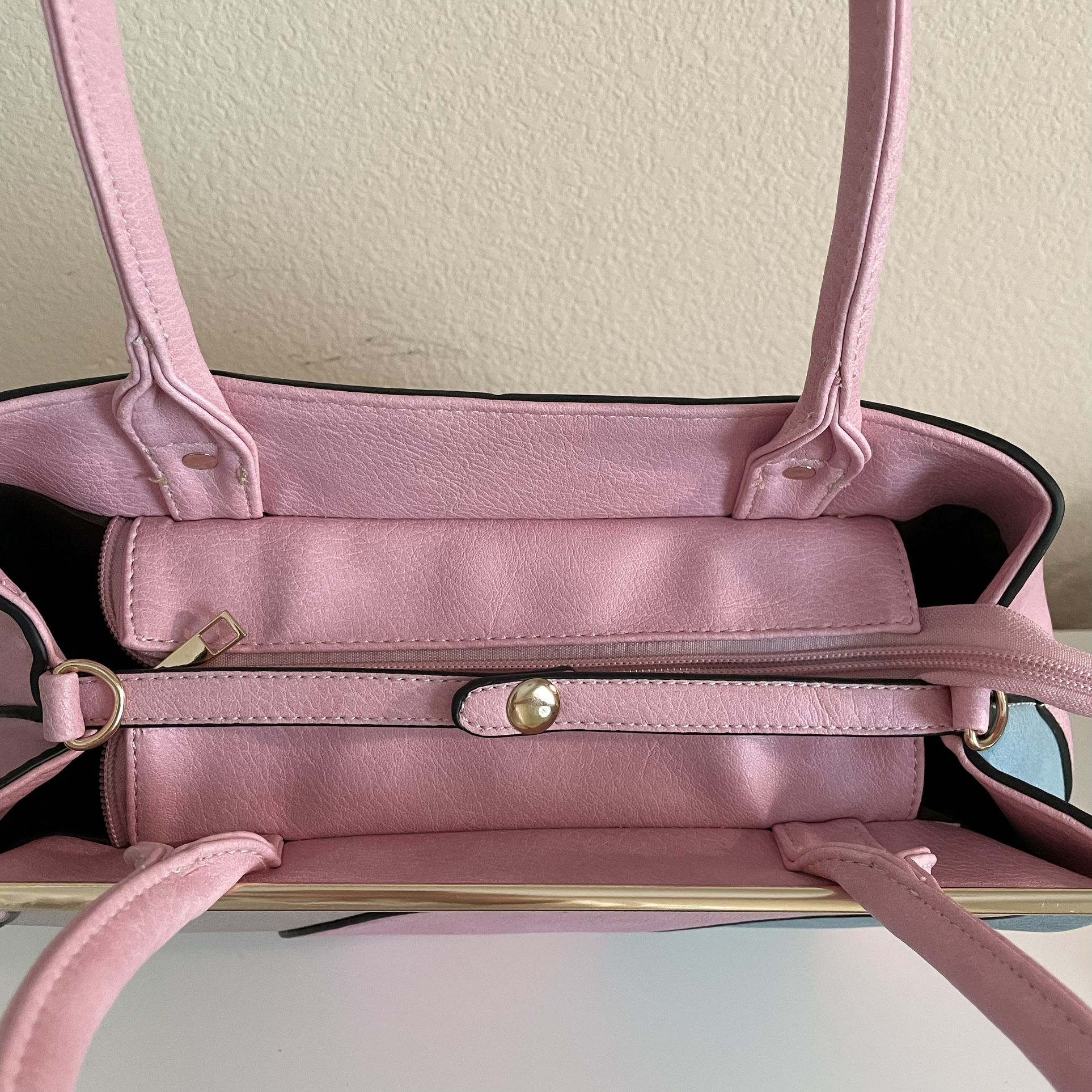Womens Tote Bag Purse 2 Ways Pink