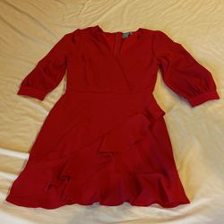 (S) Beautiful Red Party Dress Zipper Back  $7 Paid $39 Macy’s  Thumbnail