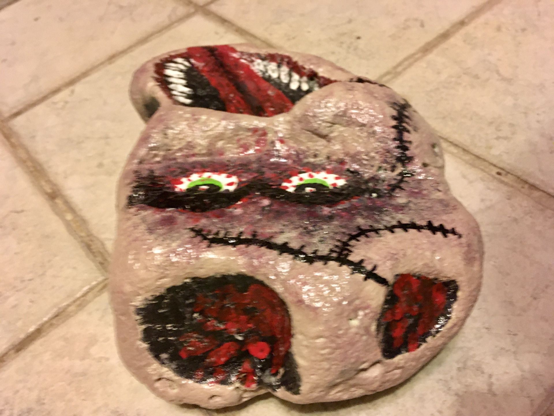 Glow in Dark Zombie Rock Decoration