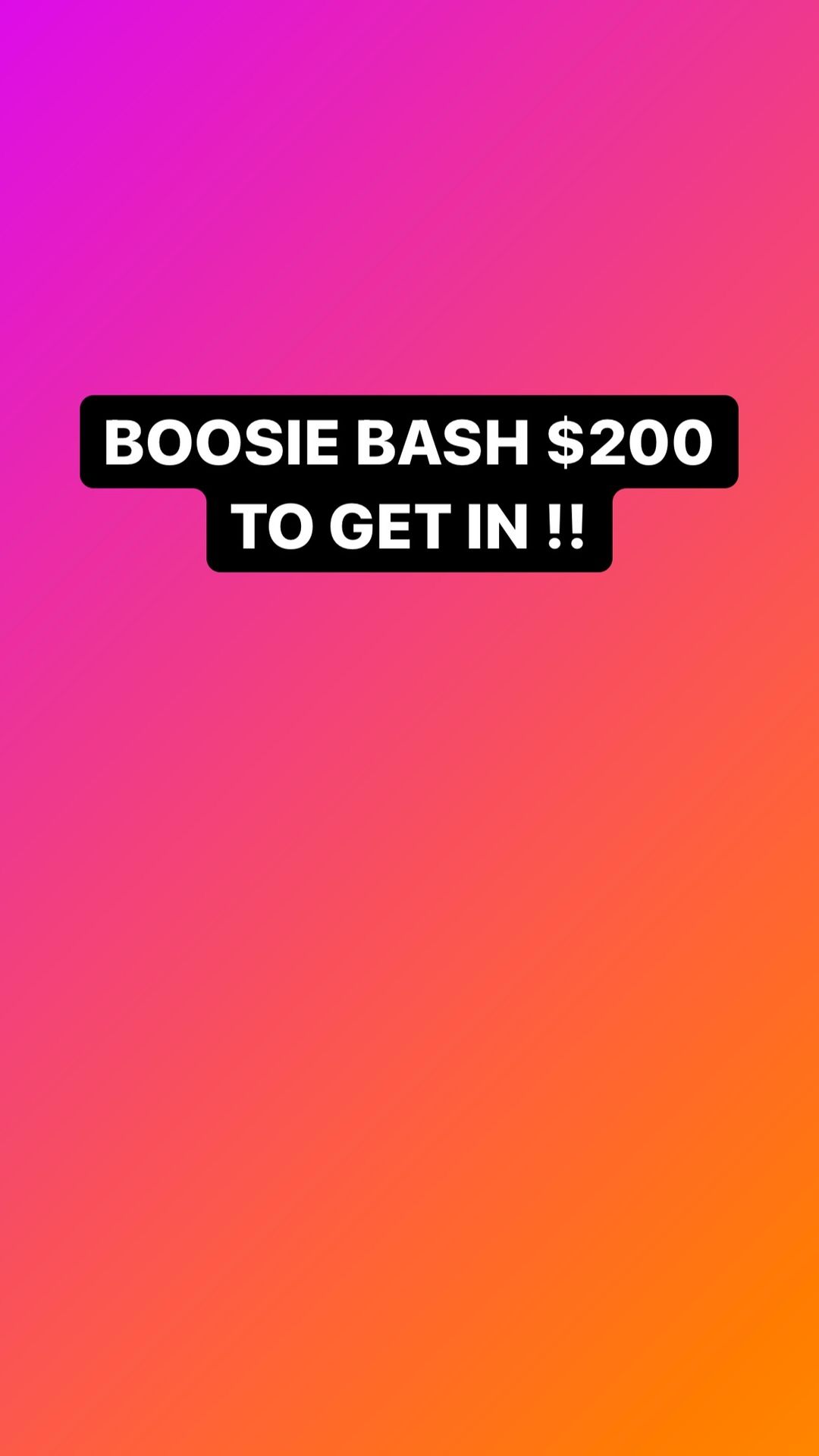 Boosie Bash