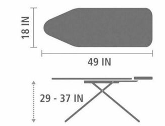 New Brabantia Ironing Board C with Steam Iron Rest and Linen Rack Thumbnail